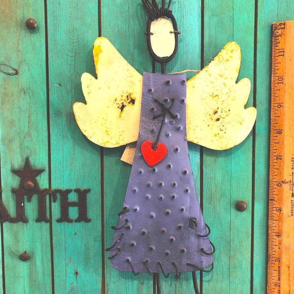 ♥️ Recycled Metal Angel (12”) BLUE#1